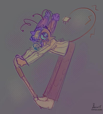 Fanart of Fexarii's fursona