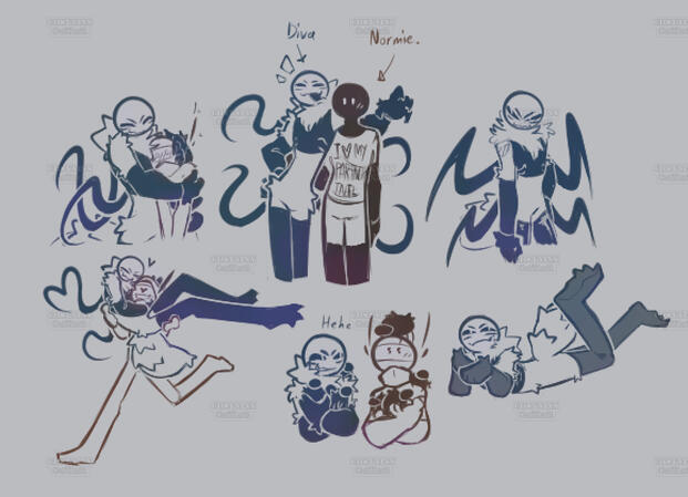 Oc x canon ship — Doodle page of my oc Shelter x Rage's oc Tarantula