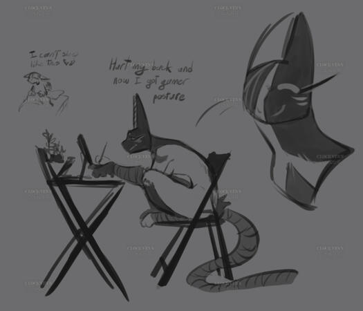 Fursona doodle — Harlie